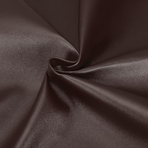 uxcell Marine Vinyl Fabric, 54 Inch 1 Yard Upholstery Faux Leather Soft Waterproof Sheets Fabric for Crafts DIY Sewings Sofa Wallets Handbag Car, Dark Brown - color: Dark Brown