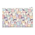 Money Bag with Zipper, Cute PU Leather Cash Bags, Portable Bank Bag Money Pouch for Cash, Coins, Checks, Receipts, Invoices Cosmetics Tools, Deposit Bag for Office Travel, Cute Cat - color: Cute Cat