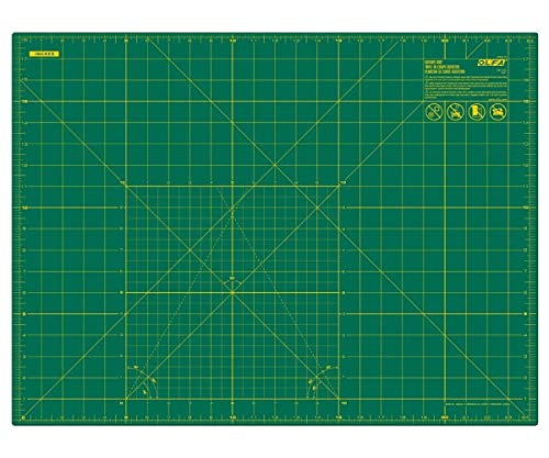 OLFA 18x24" Self-Healing Rotary Cutting Mat (RM-SG) - Double-Sided, Green
