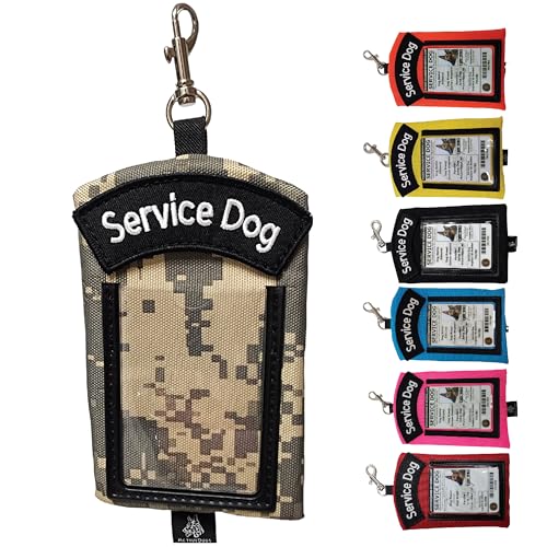 ActiveDogs Service Dog ID Card Pouch, Clip-On Badge Holder, Digital Camo - color: Digital Camo