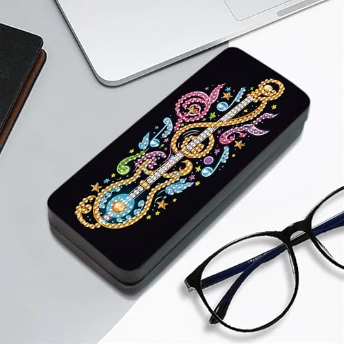 DIZAKIM 1pcs 5d Diamond Art Kits for Adults Small Diamond Painting Kit Gem Art Paint by Diamonds Dots Eyeglasses Case DIY for Beginner Women (#8) - color: #8