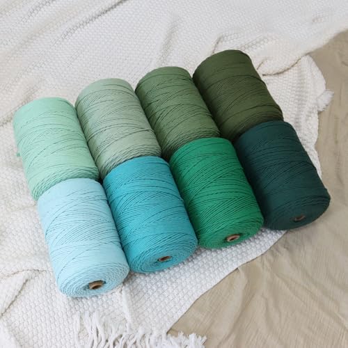 Macrame Cord 3mm x 328yards, Soft Colored Macrame Rope, Natural Cotton Cord for Plant Hangers, Wall Hanger, Decorative Projects(Burgundy) - color: Burgundy, size: 3mm×328Yards