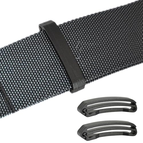 2 Pcs Backpack Webbing Strap Belt | Backpack Strap Keeper, Lightweight Strap Supplies, Tri Glide Slide Webbing Strap Keeper, Webbing Connecting Clip