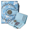 Tipmile Small Wallet Women Bifold RFID Blocking Card Holder Leather Wallets with Zipper Coin Pocket, White & Blue - color: White & Blue