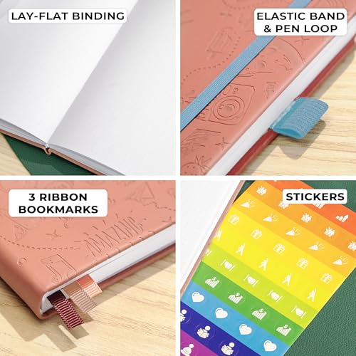 Clever Fox Dotted Journal, Blank A5 Notebook, Project Planner, Light Pink - color: Light Pink