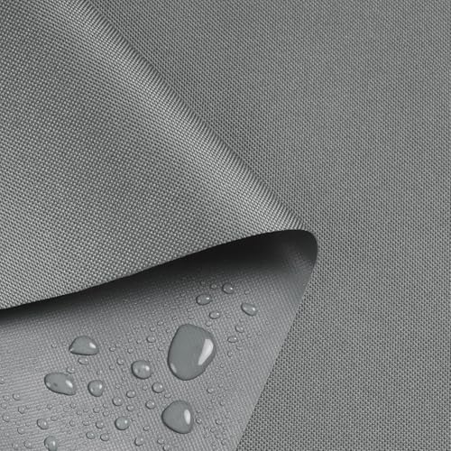 Waterproof Marine Canvas Fabric by The Yard 58" W 600D PVC Backing 1 Yard | 100% Waterproof, Polyester Fabric Upholstery Material, for Outdoor Indoor Marine Awning Tent Boat Furniture Cover, Light Grey - color: Light Grey, size: Pre Cut - 1 Yard