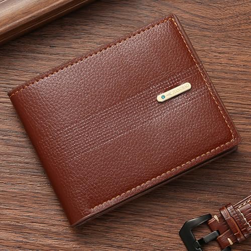 Slim Wallet for Men with Money Clip, Minimalist Wallet with Zipper, Bifold Mens Wallets with Credit Card Holder, PU Leather Men's Wallet with Coin Purse, Carteras Para Hombres (Brown Z) - color: Brown Z