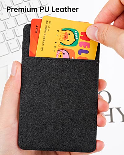 Teskyer Leather ID Badge Holder with Lanyard, Vertical Starry Black | Durable Nylon Lanyard, Rear Card Pocket, Scan Without Removing Card, Built to Last, Work & Cruise Ready - color: Starry Black, size: Vertical