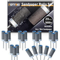 Sanding Drums Sandpaper Sticks Set for Rotary Tool with 1/8 Inch Shank (3000 Grit) - size: 3000 Grit