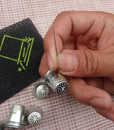 Honbay 50pcs Silver Sewing Quilting Metal Thimbles DIY Craft Finger Protector