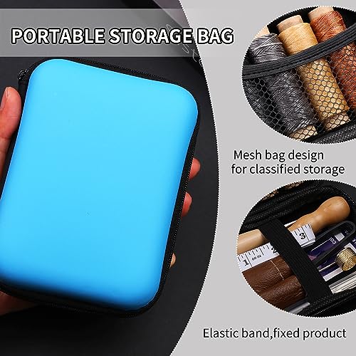 Leather Sewing Kit, Leather Working Tools and Supplies with Large-Eye Stitching Needles, Stitching Kit for Carpet Canvas DIY Sewing Repair