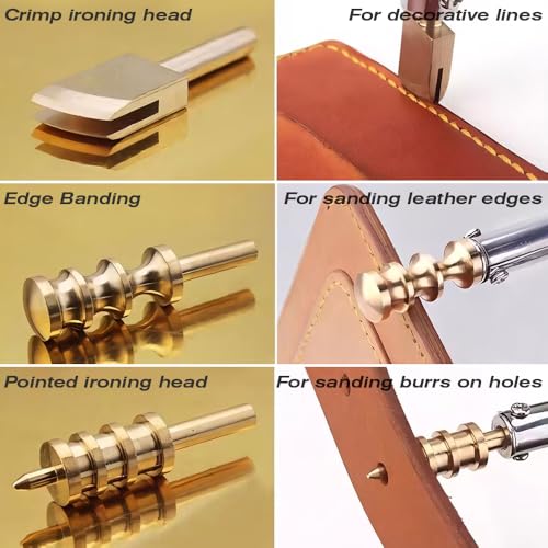 DUEBEL Electric Leather Heat Edge Creaser Machine Sealing Stamping Heater AC 100-230V Leather Grooving Tool Leatherworking DIY Leather Edge Polishing Tool