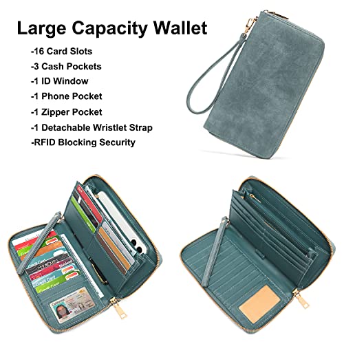 Soperwillton Women Backpack Purse Shoulder Handbags Travel Bag Set 2pcs | Soft PU Leather,Large Capacity,Many Pockets,with a Functional Wallet,with a Detachable Shoulder Strap,Multipurpose Design - color: Skyblue