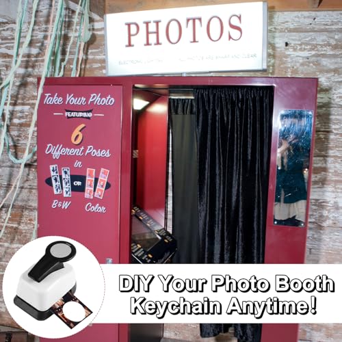 Set Photo Keychain Making Kit Circle Punch Keychain Blanks - color: Multicolor