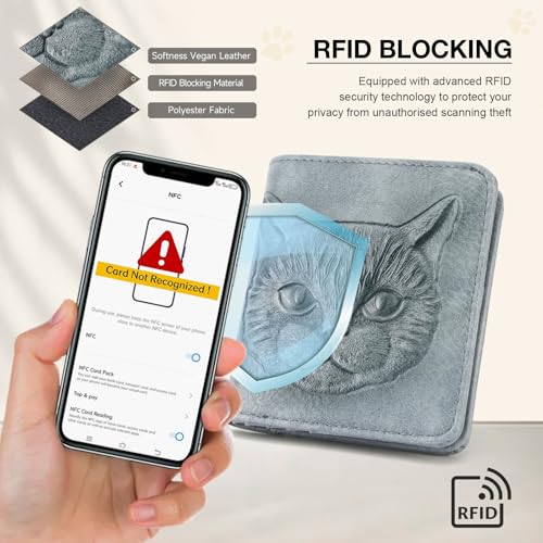 Small Wallet Women Slim RFID Leather Bifold Wallet Embossed Design | Compact design with ID window, card slots, and zipper coin pocket, ideal for daily travel, shopping, and gifts - color: 12-Sky Blue