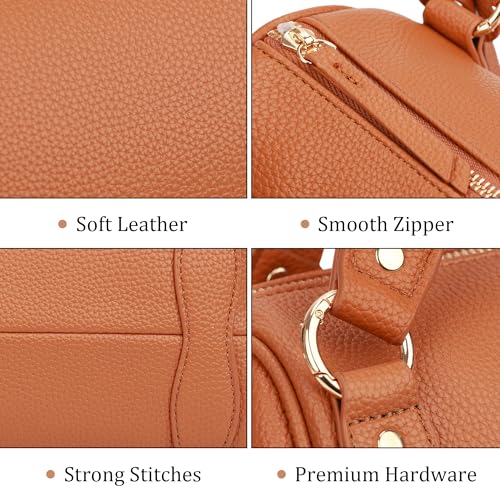 Elegant Lace Trim Bucket Bag for Women - color: Brown