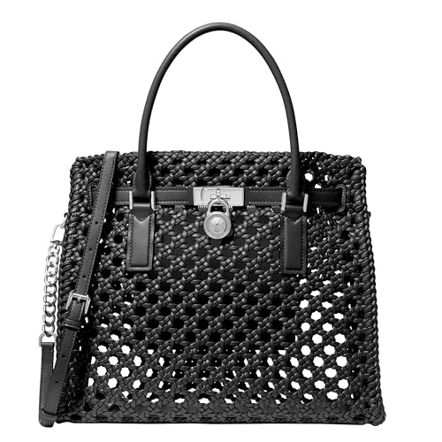 Michael Kors Women's Hamilton Satchel - color: Silver-tone Hardware/Leather/Black
