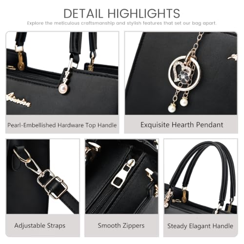 ALARION Purses and Handbags for Women Satchel Purse,PU Leather Tote Bag Crossbody Top Handle Bags with Zipper - color: Gm Khaki