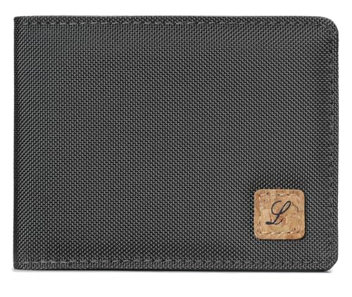Lanyani Minimalist Fabric Wallet Bifold RFID Blocking - color: C-Grey