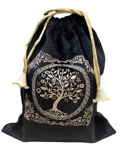 Indian Consigners Soft Velvet Pouch for Tarot, Altar, Rune, Gift, Crystal, jewelry Wrap Bags for Precious, Sacred and Spiritial Items (Black) - color: Black