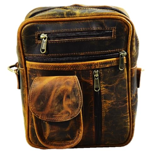 URBAN DEZIRE Handmade Vintage Genuine Buff Sling Cross-body Messenger shoulder Bag for Men and Women