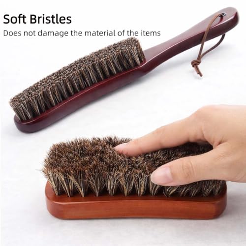 5 Pcs Felt Cowboy Hat Cleaning Brush Set, Horsehair Clothes Shoe Brush Kit