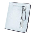 Small Leather Wallet for Women, Ladies Credit Card Holder RFID Blocking Women's Mini Bifold Pocket Purse - color: Grayish White Rfid Blocking