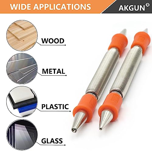 2-Piece Dual Head Nail Setter Kit, Hammerless Nail Set Trim Pak for Wood | Nail Setter Features 1/32-in, 1/16-in, 3/32-in , 1/8-in - size: 2-Piece Combo Nail Setter Set