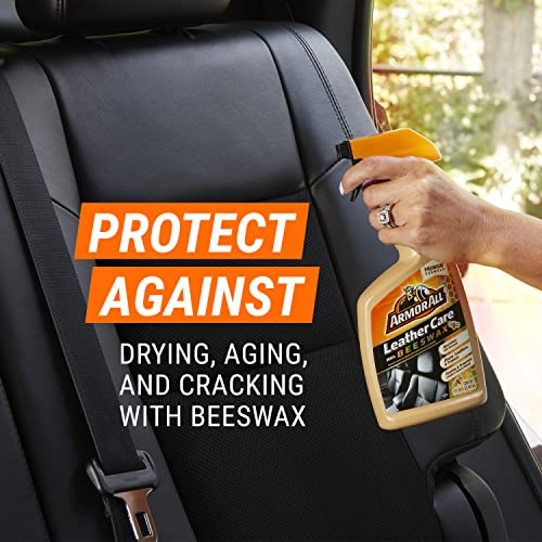 Armor All Car Leather Cleaner Spray, Beeswax Leather Care Spray for Cars, Trucks, Motorcycles, 16 Oz Each (Pack of 2) - size: 16 Fl Oz (Pack of 2), style: Leather Cleaner with Beeswax