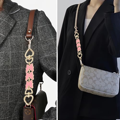 AGEN KGEN Women Purse Strap Extender Chain for Handbags - Exquisite Replacement Chain Strap - color: 1 X Butterflies