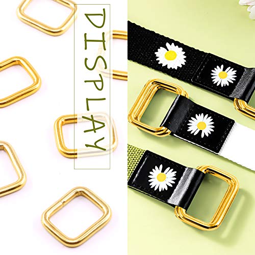 Swpeet 60Pcs Heavy Duty Metal Rectangle Ring - color: Gold, size: 3/4 Inch