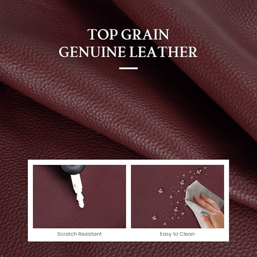 befen Genuine Leather Hobo Crossbody Bags for Women Vintage Leather Purses Soft Handbags Shoulder with 2 Detachable Straps - color: Burgundy