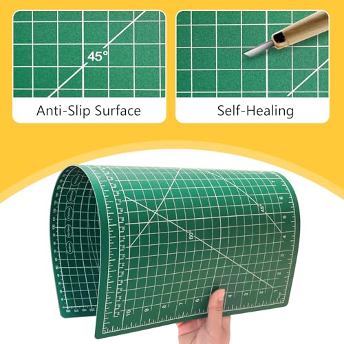 2 Packs Self Healing Cutting Mat Bulk 12"x18" Rotary Cutting Sewing Mats A3