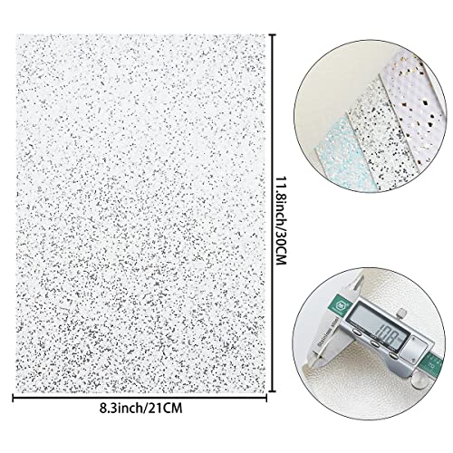 Litchi 6 Pack 8x12 Inch Faux Leather Sheets for Bow Earring, Easy to Cut Vinyl Fabric for Cricut, Durable Fade Resistant Leatherette Without Smell, White - color: White