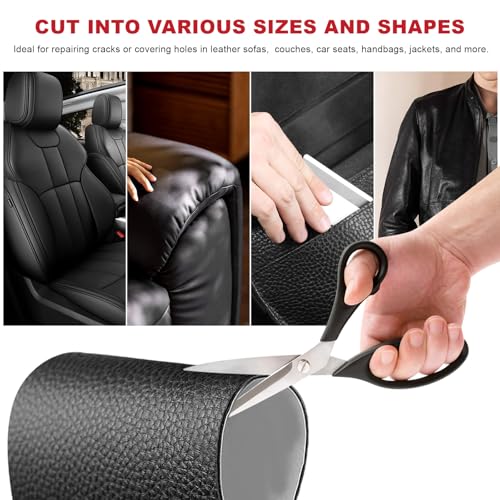 2 PCS Leather Repair Patch Tape, 4 x 8 Inch Self-Adhesive PU Vinyl Repair Patch Kit, Universal Waterproof DIY Leather Repair Tape for Car Seat Furniture Couch Chair (Dark Brown) - color: Dark Brown