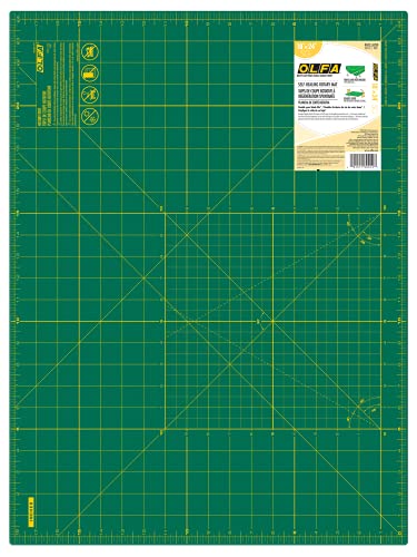 OLFA 18x24" Self-Healing Rotary Cutting Mat (RM-SG) - Double-Sided, Green