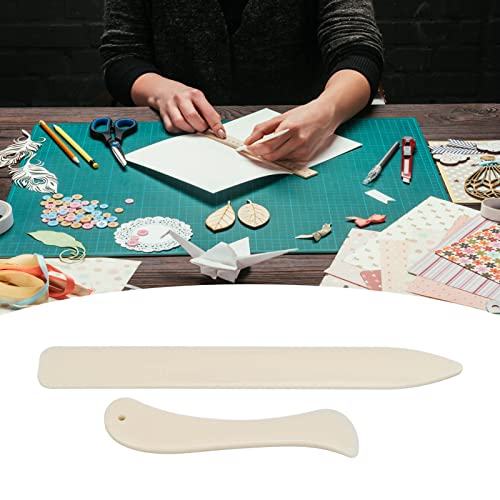 Bone Folder, Plastic Craft Tool for Scoring Creasing Flattening Paper Cardboard Leather, with Ruler for Origami Scrapbooking Card Making DIY Art Crafts
