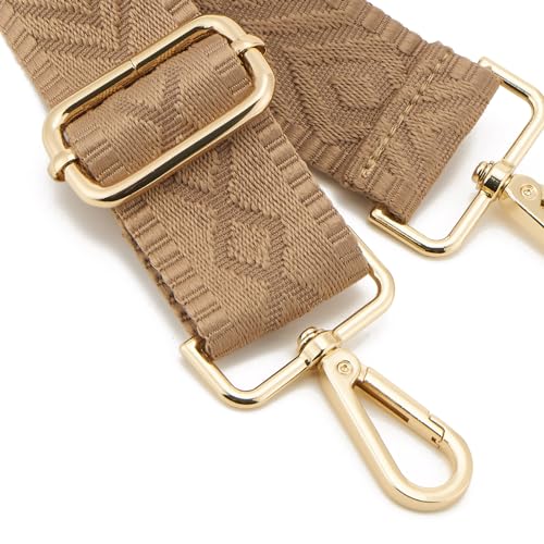 Wide Shoulder Strap (Solid),Adjustable Replacement Belt Crossbody Canvas Bag Handbag - color: Jx2khaki