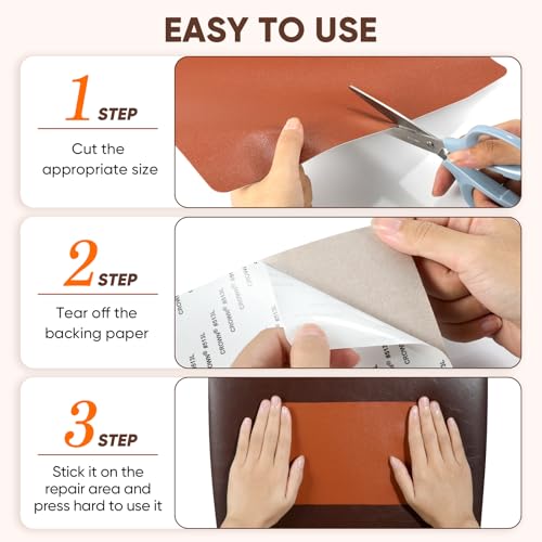 Leather Repair Tape,16 x 30 Inches Self Adhesive Leather Repair Patch，Leather Repair Kit for Furniture，Couches,Car Seats,Cabinets,Handbags(Black) - color: Black, size: 16″x 30″