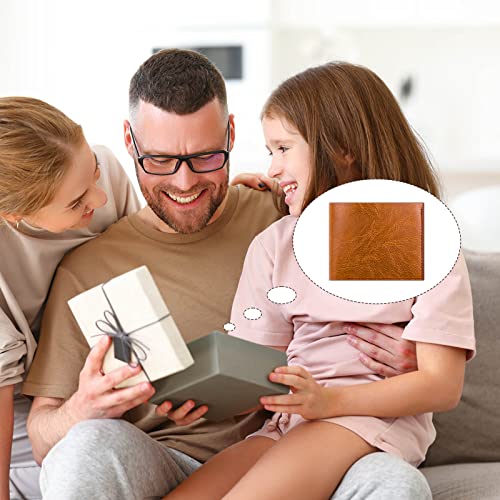Sotiff 12 Pcs Leather Wallets Bulk for Men Laser Engraving,Khaki - color: Khaki