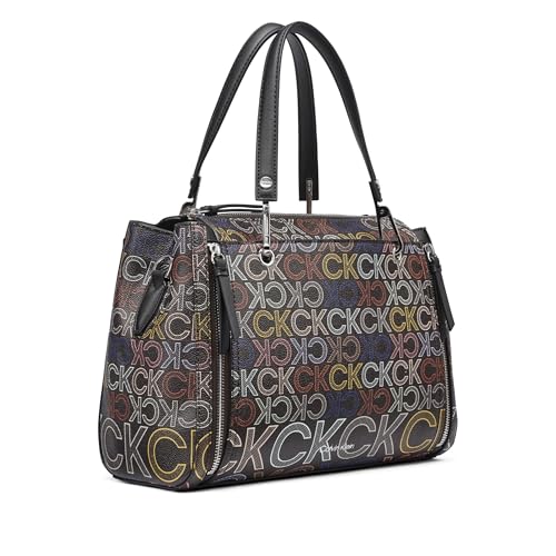 Calvin Klein Women's Organization Satchel - color: Brown Multi