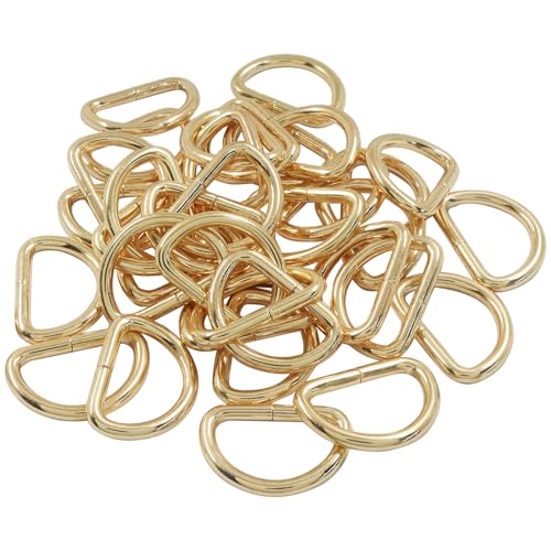 Welded Semi-Circular D Ring - color: Light Gold