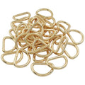 Welded Semi-Circular D Ring - color: Light Gold