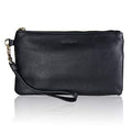 befen Genuine Leather Wristlet Clutch RFID Blocking Bag Cell Phone Purse | Cell Phone Wristlet Clutch for Women, Small Wallet Purses with RFID Blocking Card Slots - color: Black
