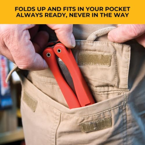FastCap Pocket Chisel with Foldable Nylon Handle, 1-Inch Blade | Delivers Precise Shaping, Clean Joints & Detailed Finishes, Ideal for Carpentry and Woodworking, 80496