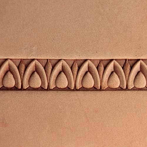 DandS ltd Leather Stamp Tool, Heart Border, Professional Steel Craft Tool for Leatherworking, Embossing, Carving & Stamping Leather Projects, Belts, Wallets & DIY Projects Compatible with Mallet #464 - color: Heart Border 0.39" x 0.35"