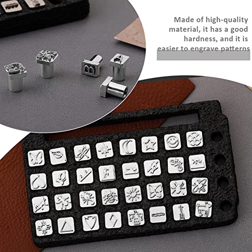ZMAAGG Leather Stamps, 71 PCS Leather Stamping Tools, Leathers Stamping Kit | Leather Stamps for Leathers Working, Leather Letter Stamping Kit with Letters, Numbers and Patterns, Punch Tools - size: 71 PCS