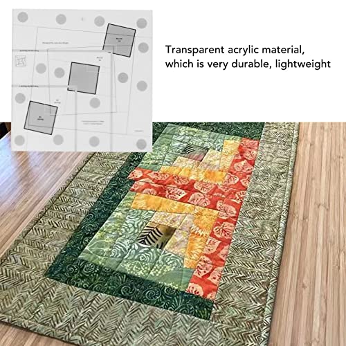 AUNMAS Sewing Ruler, Transparent Acrylic Quilting Ruler with Grids Log Cabin Quilt Ruler for Quilting, Sewing and Crafts (6 Inch) - size: 6 Inch