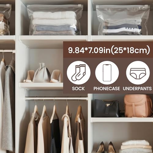 Bokon 100 Pcs Small Toiletry Bags Bulk, 7.09 x 9.84 Inches Clear Cosmetic Makeup Bags with Zipper Travel Pouches for Women Waterproof Transparent PE Storage Organizer for Swimsuit Bikini Without Cups - size: 7.09 x 9.84 Inches