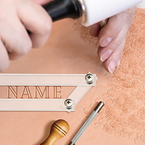 2 Pcs Leather Stamping Tools Leather Stamp Guide Acrylic Leathercraft Supplies